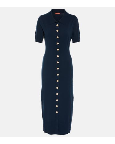 Altuzarra Hestia Jersey Shirt Dress - Blue