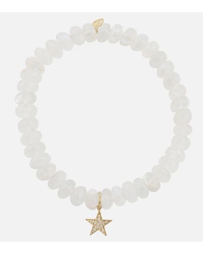 Sydney Evan Bracelet Star en or 14 ct, perles et diamants - Blanc