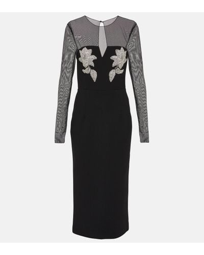 Rebecca Vallance Ginevra Embellished Midi Dress - Black