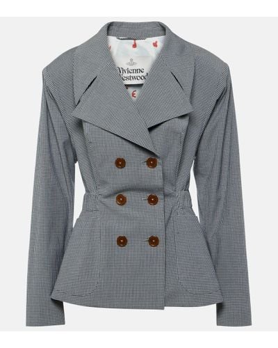 Vivienne Westwood Gingham Cotton Jacket - Grey