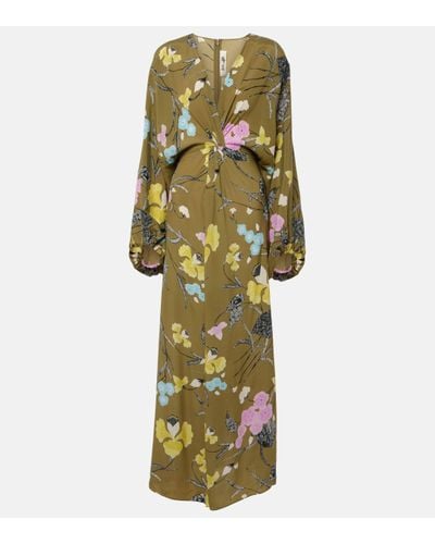Diane von Furstenberg Kason Floral Maxi Dress - Green