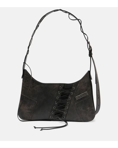 Acne Studios Platt Leather Shoulder Bag - Black