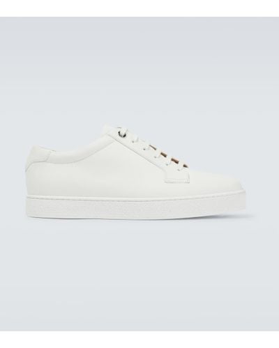 John Lobb Molton Leather Sneakers - White