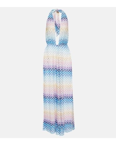 Missoni Jumpsuit aus Haekelstrick - Blau