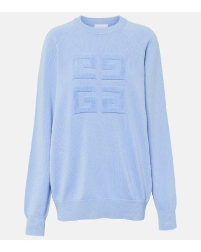 Givenchy Pullover 4G in cashmere - Blu