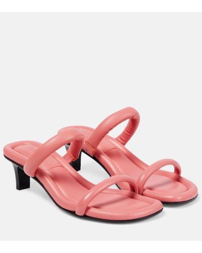 Isabel Marant Raree Leather Sandals - Pink