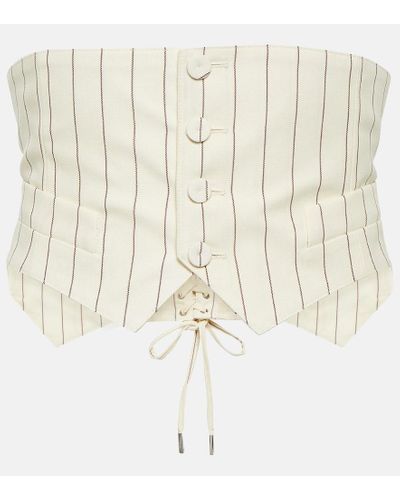 Jean Paul Gaultier Striped Corset - Natural