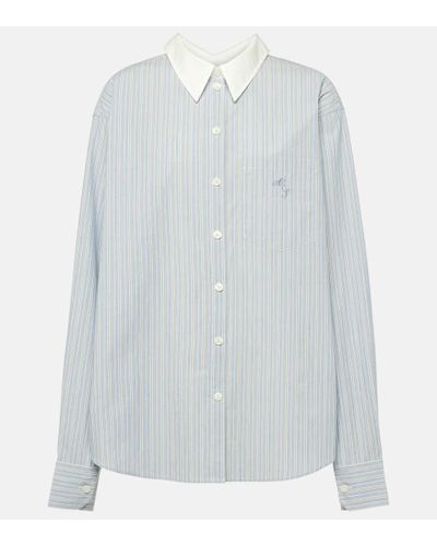 Acne Studios Camisa de algodon a rayas - Blanco
