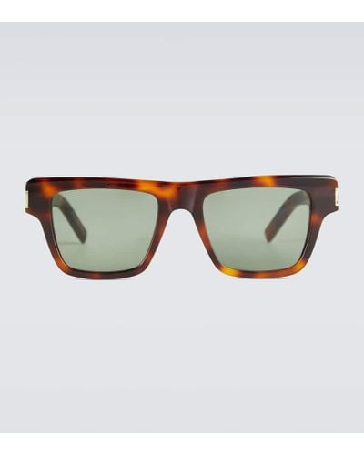 Saint Laurent Square-frame Acetate Sunglasses - Brown