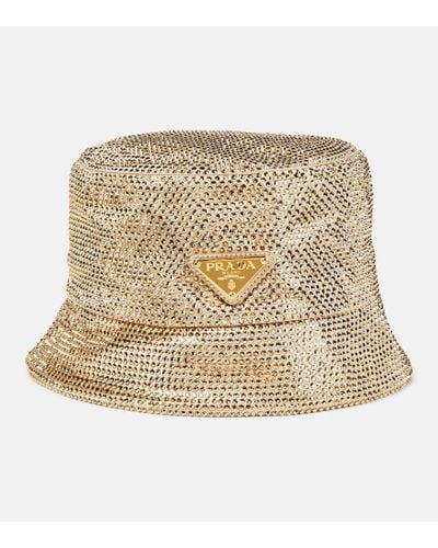 Prada Sombrero de pescador de saten - Neutro