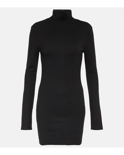 Ami Paris Turtleneck Jersey Jumper Dress - Black