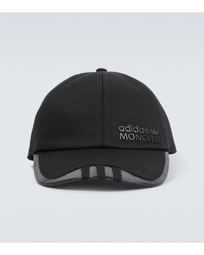 Moncler Genius X Adidas gorra de lona de algodon - Negro