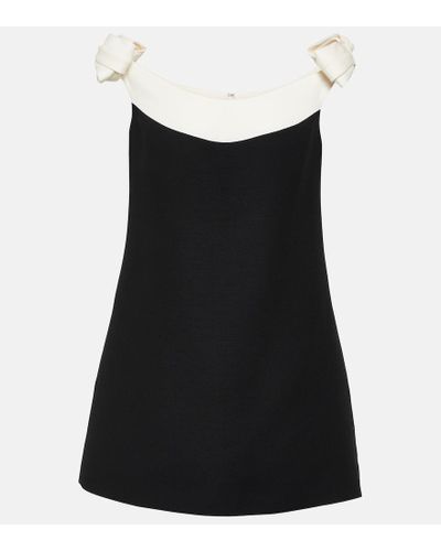 Valentino Off-Shoulder-Minikleid aus Crepe Couture - Schwarz