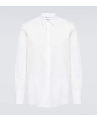 Valentino Rockstud Untitled Cotton Poplin Shirt - White