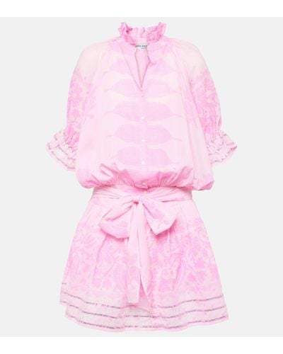 Juliet Dunn Printed Cotton Shirt Dress - Pink