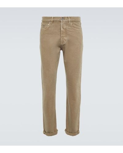 Brunello Cucinelli Mid-rise Slim Jeans - Natural