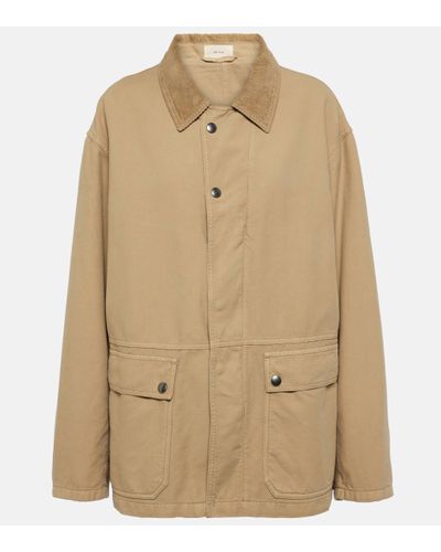 The Row Frank Oversized Cotton Canvas Jacket - Natural