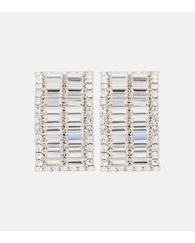 Alessandra Rich Pendientes de clip con cristales - Metálico