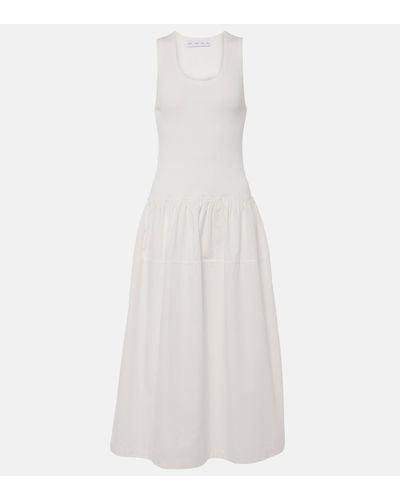 Proenza Schouler Malia Cotton Poplin Midi Dress - White