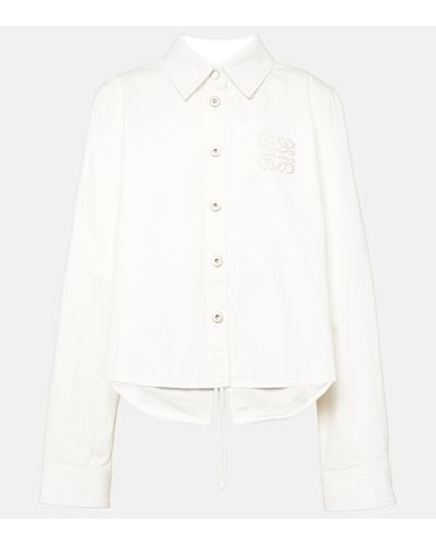 Loewe Paula's Ibiza Anagram Cotton Shirt - White