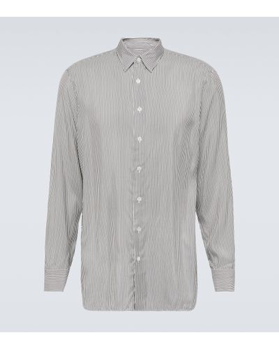 Lardini Pinstripe Shirt - Grey