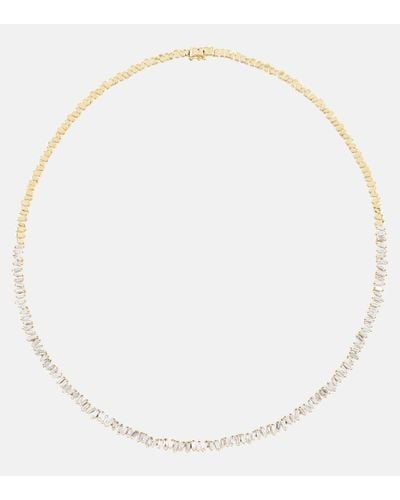 Suzanne Kalan 18kt Gold Tennis Necklace With Diamonds - Natural