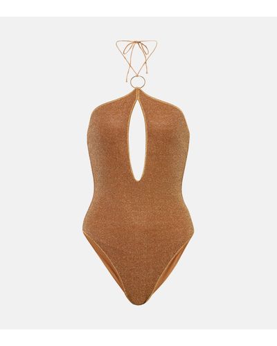 Oséree Lumiere Ring Cutout Swimsuit - Brown