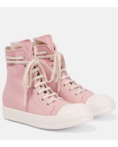 Rick Owens High-top Denim Sneakers - Pink