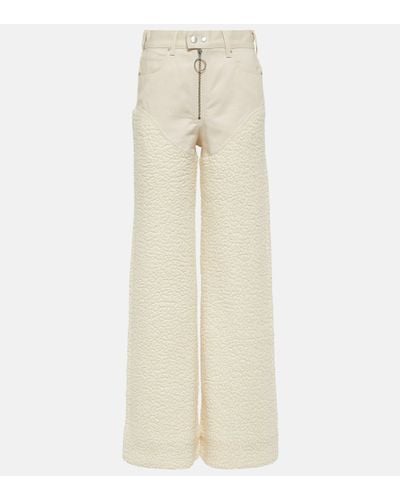 CORDOVA Kozzy High-rise Faux-shearling Straight Trousers - Natural