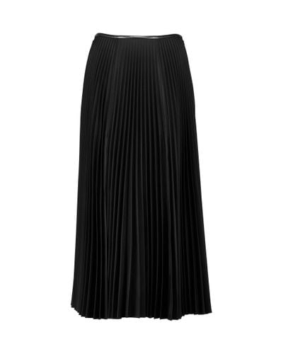 Peter Do High-rise Pleated Midi Skirt - Black