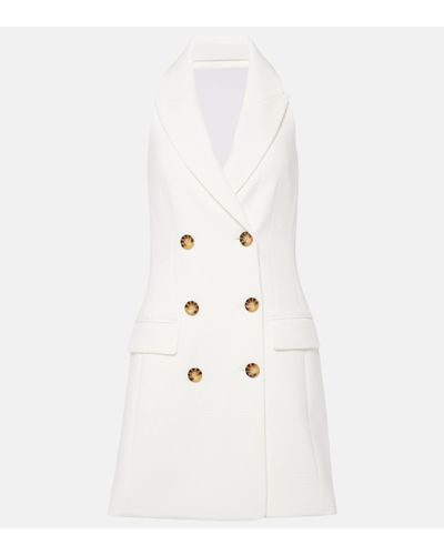 Veronica Beard Claridge Cotton-blend Blazer Dress - White