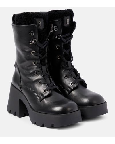 Bogner Seoul Shearling-lined Combat Boots - Black