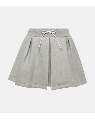 Sacai Shorts aus einem Baumwollgemisch - Grau