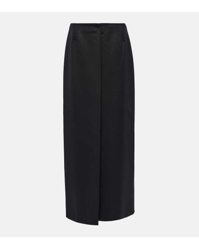 Givenchy Falda larga de lana y mohair - Negro