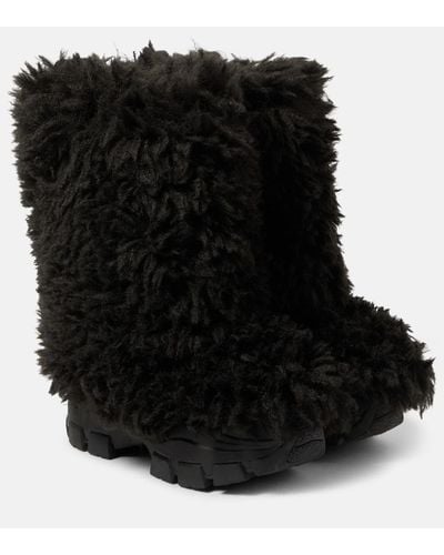 Goldbergh Bushy Faux Fur Snow Boots - Black