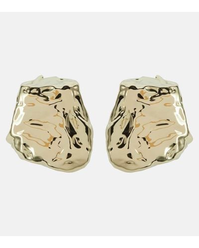 Dries Van Noten Textured Earrings - Metallic