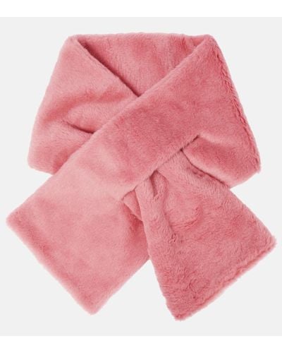 Max Mara Full Alpaca Wool-blend Teddy Scarf - Pink