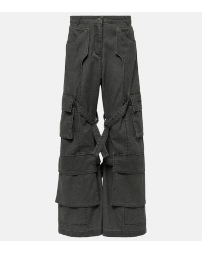 Acne Studios Mid-rise Wide-leg Cargo Jeans - Grey