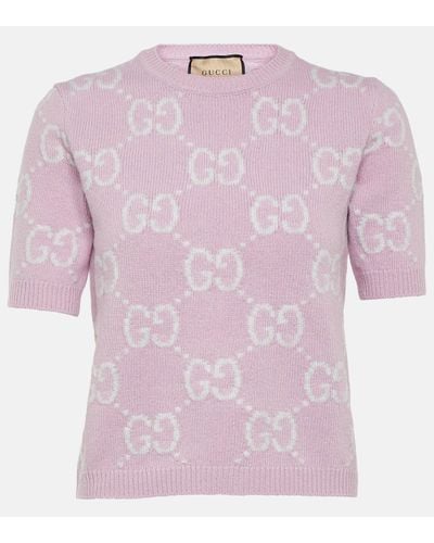 Gucci GG Wool Top - Pink