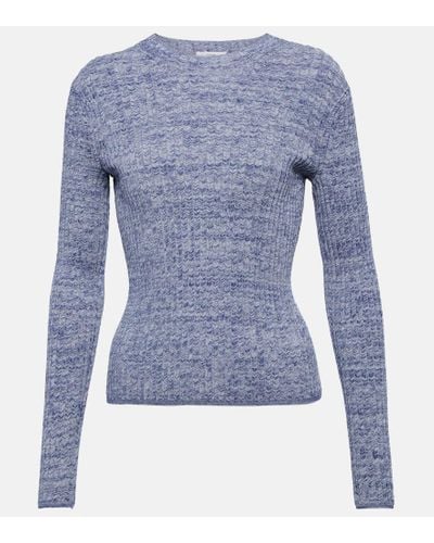 Vince Wool And Cotton Sweater - Blue