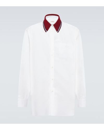 Valentino Hemd aus Baumwollpopeline - Weiß