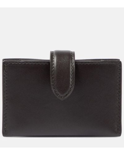 The Row Leather Card Case - Black