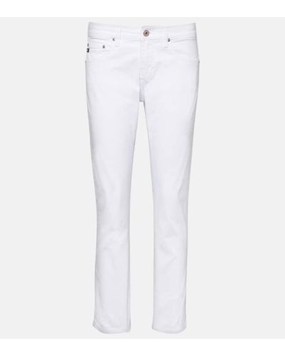 AG Jeans Mid-Rise Slim Jeans Ex-Boyfriend - Weiß