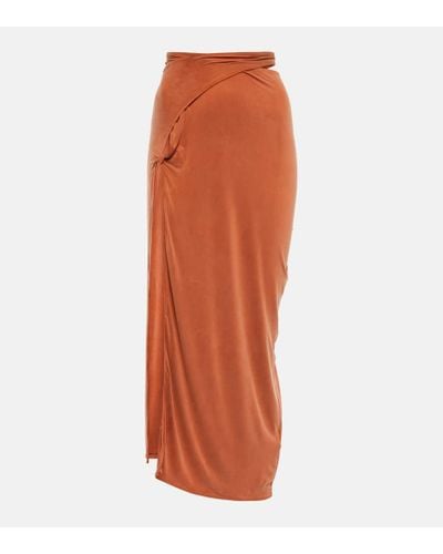 Jacquemus Falda midi La Jupe Espelho de jersey - Naranja