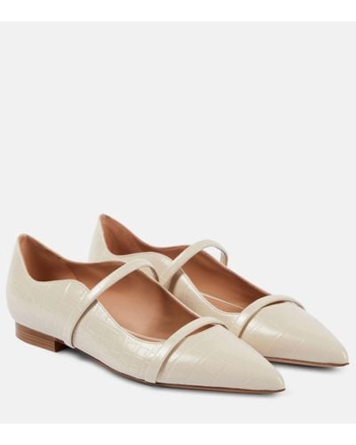 Malone Souliers Maureen Leather Ballet Flats - Brown