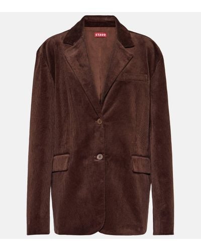 STAUD Trek Corduroy Blazer - Brown