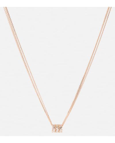Suzanne Kalan Collar de oro rosa de 18 ct con diamantes - Blanco