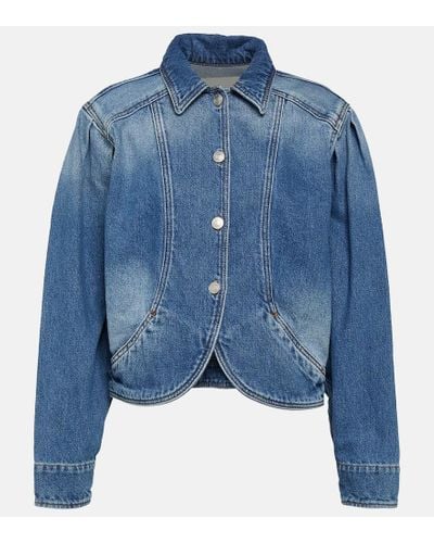 Isabel Marant Giacca di jeans cropped Valette - Blu
