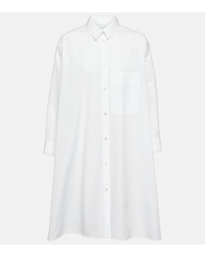 Jil Sander Camisa de popelin de algodon - Blanco