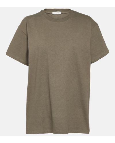 The Row T-Shirt Ashton aus Baumwoll-Jersey - Grün